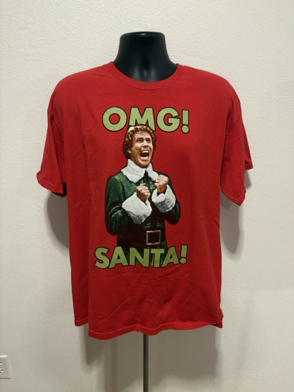 Elf The Movie T Shirt Men XL OMG It’s Santa Buddy Tee Christmas Holiday